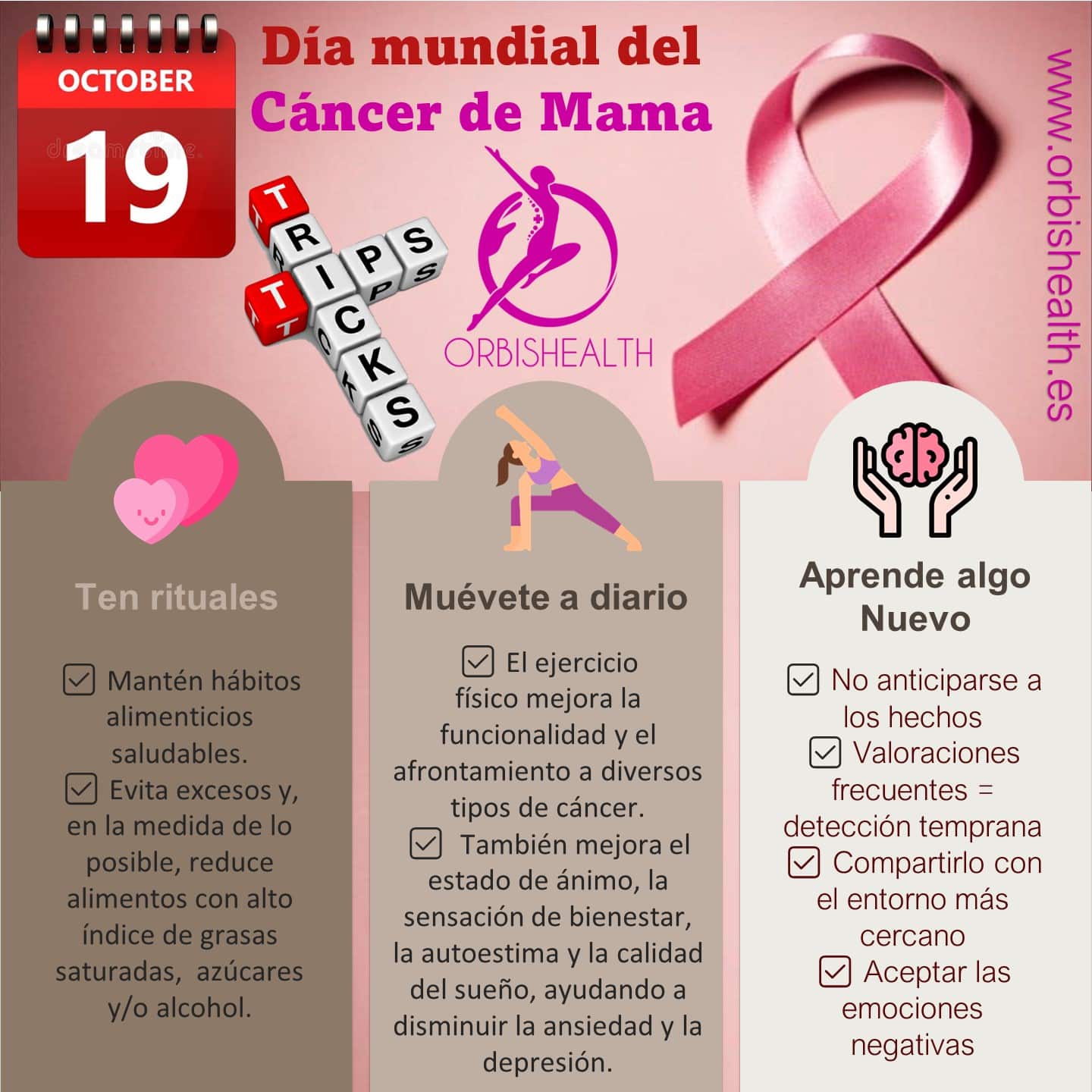 Tips en el día mundial del cáncer de mama - Orbis Health